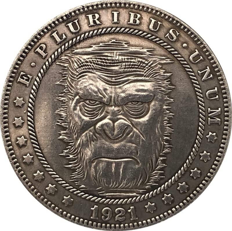 QINGFENG 38 ММ Антични Сребро Доларова Монета Американски Морган Скитник Монета 1921D Занаят 97