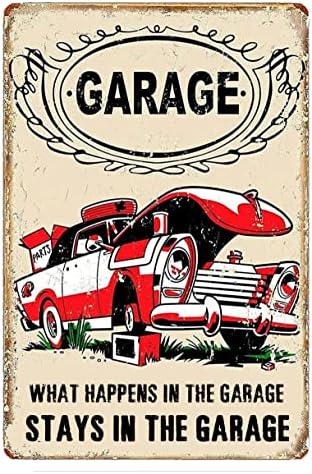 Гаражни Марки Бижута гараж за мъжете, Това, Което се Случва в гаража, Остава в Гаражни Метални Знаци