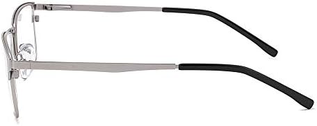 Мъжки слънчеви очила за късогледство с филтри от умора MEDOLONG Blue Ray в метална рамка-JS7082(C1, анти-син, 275)
