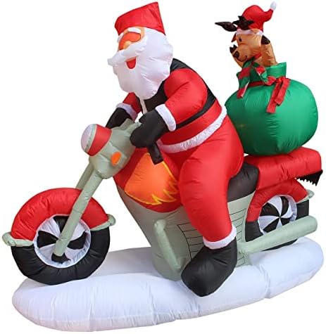 Два комплекта бижута за Коледно парти, в комплектът включва надуваем мотоциклет с елени на Дядо Коледа дължина от 6 фута и надуваема коледно дърво с височина 6 метра