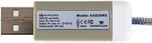 Захранващ кабел myVolts Ripcord от USB до 9 vdc, съвместими със системата за видеонаблюдение Lorex LW2731, LW2730, LW2930