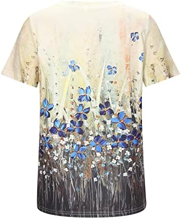 Тениска Дамска Лятна Есен в памучна Блуза с Графичен Цветен Модел за Късна Закуска, Тениска за Момичета, AH