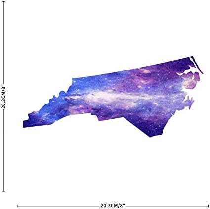 Стикери за автомобили на щата Северна Каролина, САЩ, Звездното небе, Стикер на Американския щат за автомобили, Карта на САЩ, Винил