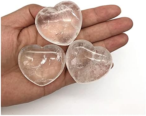 RUITAIQIN СЕ 1 бр., кристали естествен розов кварц, Лазурит, Камък във формата на сърце, Полиран Интериор, Лечебни естествени камъни
