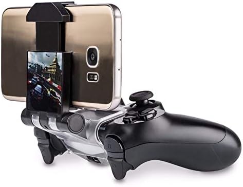 Скоба за смартфон, пластмасова скоба геймпада за игрален контролер PS4, само за Android, е подходящ за повечето хора (Цвят: черен)