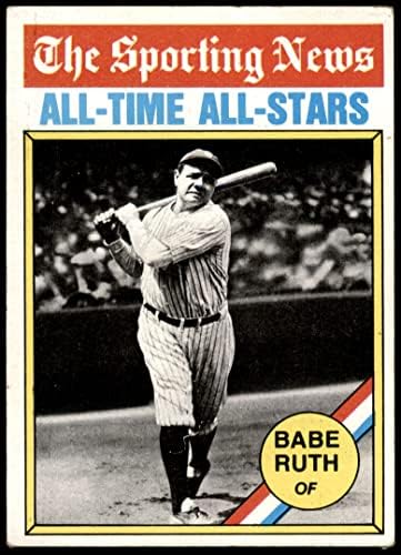 1976 Topps 345 All-Time All-Stars Бейб Рут на Ню Йорк Янкис (Бейзболна картичка) VG Янкис