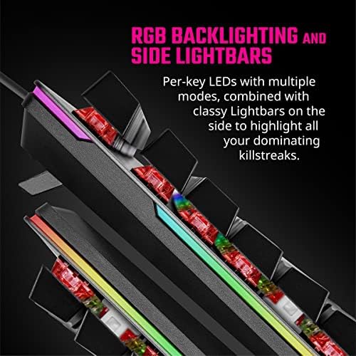 Изцяло ръчна детска клавиатура Cooler Master CK352 за PC, тактилни ключове кафяв цвят, Адаптивни RGB осветление и светлинни панели,