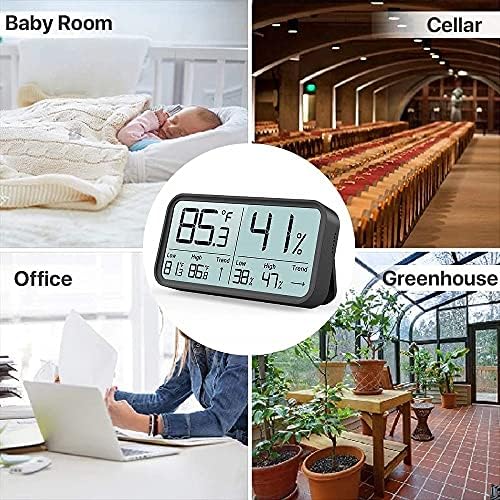 WODMB LCD цифров Измерител на температура и влажност на въздуха За Дома, Електронен Влагомер, Термометър, Сензор за близост, метеорологичната