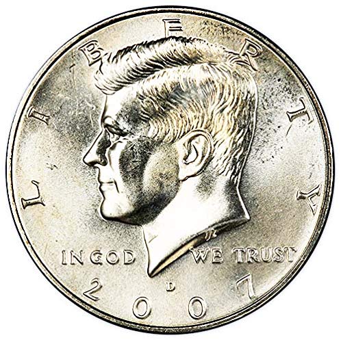 2007 D Сатинировка Kennedy Half Dollar Choice Монетен двор на САЩ, Без да се прибягва