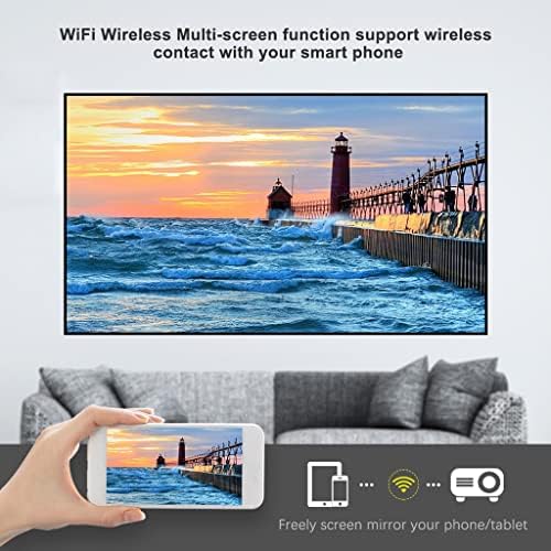 BHVXW Ga828 на цял екран за проектор с резолюция 1920x 1080p Projetor Android 9,0, видео домофон за смартфон, led 3D домашно кино, кино (Цвят: версията за Android)