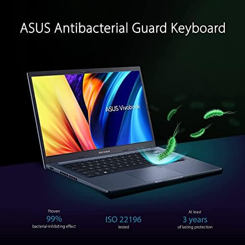 Най-новият лаптоп на ASUS VivoBook 14 Slim 2023, 14 FHD дисплей, Intel Core i3-1215U, графика Intel UHD, 4 GB оперативна памет DDR4,