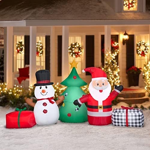 Надуваеми надуваеми играчки Празнична Време на Надуваема сцена за събиране на Дядо Коледа и Снежен човек ширина 9 метра Мулти 119381 Сцена за събиране на Дядо Коледа и