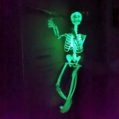 Светещи Декорации От виртуален скелет на Хелоуин, Висящ Скелет на Хелоуин, Светещи в Тъмното Декор, Аксесоари За Парти на Хелоуин,
