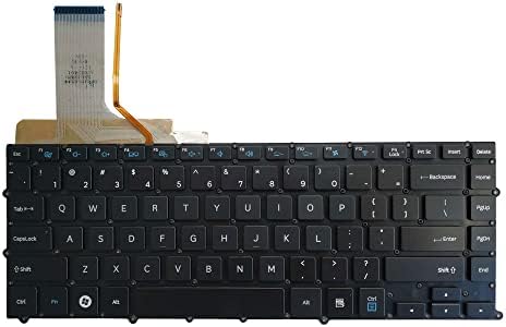 Замяна Клавиатура за лаптоп, Съвместима с Samsung NP900X4, NP900X4B, NP900X4C, NP900X4D, Оформление на САЩ С подсветка