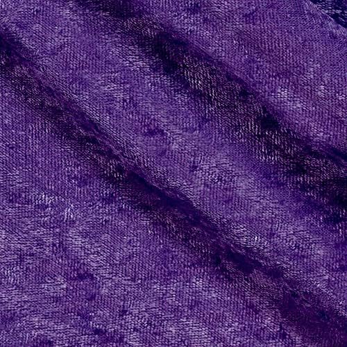 Нови тъкани Daily MYA Лилаво, Не Мнущаяся, Ръчна Еластична тъкан от полиестер Panne Velvet от The Yard - 10015, Образец /Мостра