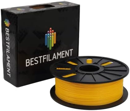 Конци за 3D-принтер Bestfilament 1,75 мм PETG 1 кг (2,2 кг) Точност +/- 0,02 мм... (Жълт)