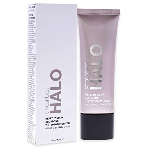 Smashbox Halo Healthy Glow Универсален Оцветени moisturizer SPF 25 за жени, лек, 1,4 грама (1 опаковка)
