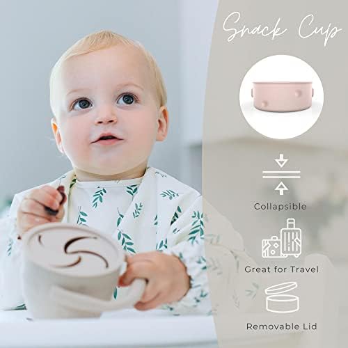 Комплект за хранене на бебето Little Keegs - Задължителен подаръчен комплект за бебе - Аксесоари за отбиване на бебето от гърдата