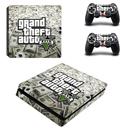За PS4 ОБИЧАЙНАТА игра Grand GTA Theft And Auto Стикер на кожата PS4 или PS5 За конзолата PlayStation 4 или 5 и контролери Vinyl