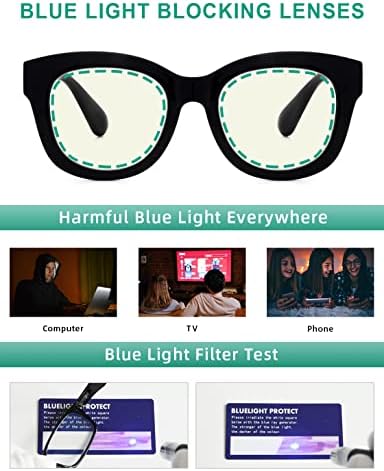 Eyekepper 4 Опаковки Големи Очила Със Сини Светофильтром Женски Компютърни Очила За Четене