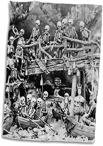3D Парти скелети добре дошли в ада ретро стереовизор Дяволски Духове Адски кърпи (twl-240557-3)