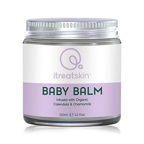 детски балсам itreatskin - Хидратиращ крем за бебета и възрастни, за свободни и облекчаване на обриви с кокосово масло, лайка и