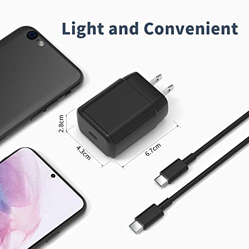 KASAENU 25 W Бързо Зарядно устройство, USB C с 6-футовым кабел Type C за Samsung Galaxy S21 +/S21/S20 +/S20/S9/S8 Ultra FE Plus