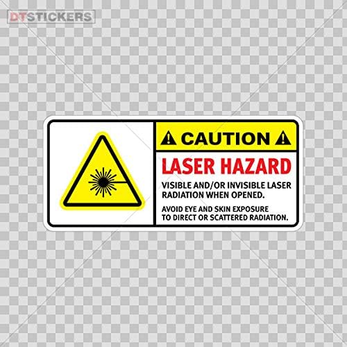 Vinyl стикер-термоаппликация Предупреждава За опасност от експозиция на лазер. Видимо и /или невидимо лазерно лъчение, При показването