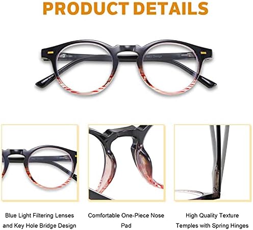 ШИК Малки Кръгли Прогресивно Многофокусные Очила С Защита От синя светлина B9005
