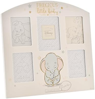Фоторамка Happy Homewares Дисни Magical Beginnings Dumbo Precious Little Baby Arch Колаж - идеален за новородено бебе или бебе душ - Официално лицензирани