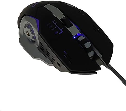 Висока инжекция Симетрични Оптична USB-жичен мишка с разделителна способност DPI, 7 Успокояващи цветове светодиоди, 6 Бутона, Ергономична
