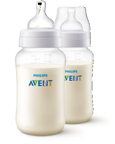 Детска бутилка Philips Avent срещу колики, 11 грама, бистра, Опаковка от 2 броя, SCF406/24