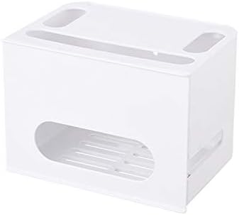 Кутия за съхранение на всички Всячины Безжичен Рутер Настолна телеприставка Гнездо за захранващия кабел Кутия за декорация. (Цвят:
