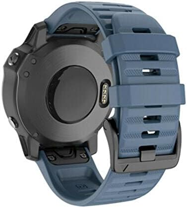 26 20 22 ММ Силикон быстроразъемный каишка за часовник Garmin Fenix 6X 7X Watch Easyfit Каишка на китката (Цвят: розов, размер: