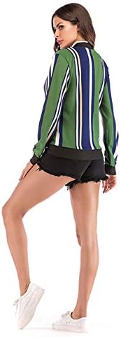 Дамско спортно яке Andongnywell с принтом и джобове с цип с дълги ръкави и няколко рисунки (Многоцветен 1, Голям)