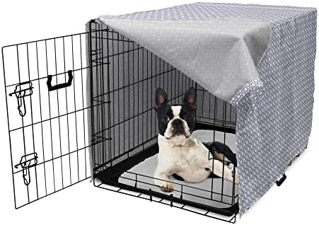 Модерен калъф Ambesonne за клетка за кучета, Абстрактни Междузвездни Орнаменти Триъгълна форма в Геометричния дизайн, Лесен за Употреба