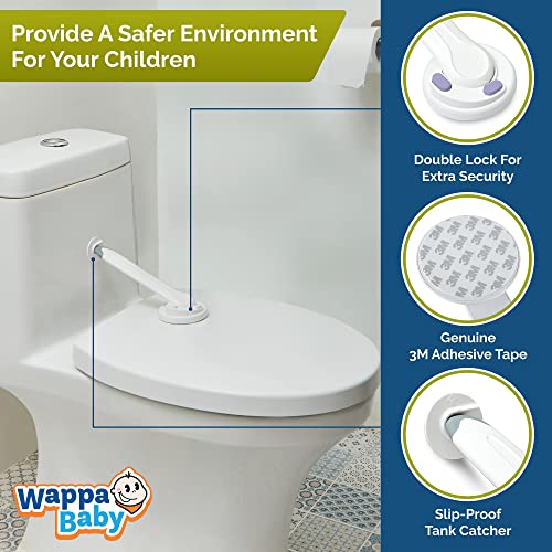 Заключване на седалката на тоалетната чиния за безопасност на децата с двоен механизъм за заключване – Защитни брави за тоалетни