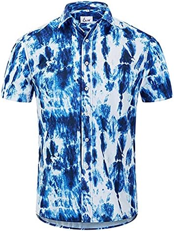 Мъжки Хавайски Ризи NEARTIME от Памук с Къс Ръкав, Тропически Плажни Ризи с Копчета, Ежедневни Празнична и Лятна Риза