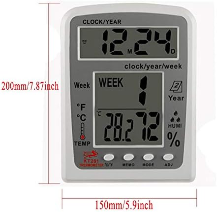 XJJZS KT201 Цифров LCD термометър-влагомер електронен измерител на температура и влажност на въздуха, метеорологичната станция,