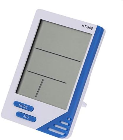 XDKLL Мултифункционален Термометър с голям екран и Влагомер с Часове, Домашен Офис, Големият Електронен Цифров LCD Термометър, Влагомер