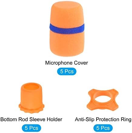 Калъф за микрофон MECCANIXITY, гуменият пръстен от падане и втулка за долен прът с микрофон Оранжев цвят за микрофонного устройство