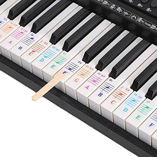 Прозрачни Сменяеми етикети на клавиатура на Пиано тънки с Цветни Букви в по-Голям размер, използвани за комбинации 88/76/61/49 за