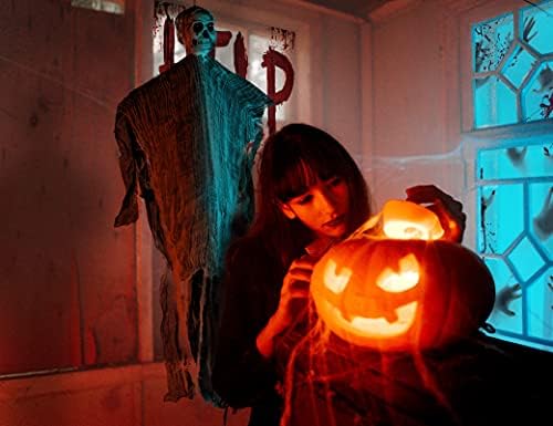 KKEATOY 3 Опаковки Хелоуин Висящ Скелет Призрак за Страшно Декорации, Мрачен Reaper 43 Инча(Ите) И) за Домашен интериор Прозорци