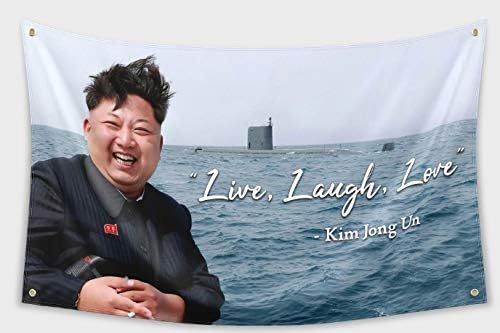 Daoops Ким Чен Ун Живее, да се Смее, Обича Флаг 3x5ft Банер Общежитието на Колежа