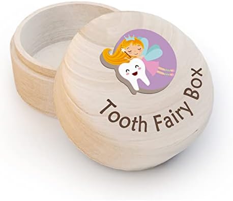 Скоростна Azbuk Зъбната Фея за момчета и момичета, на Специална Дървена Кутия за зъби и 3D Зъб, За съхранение на Загубени зъби за